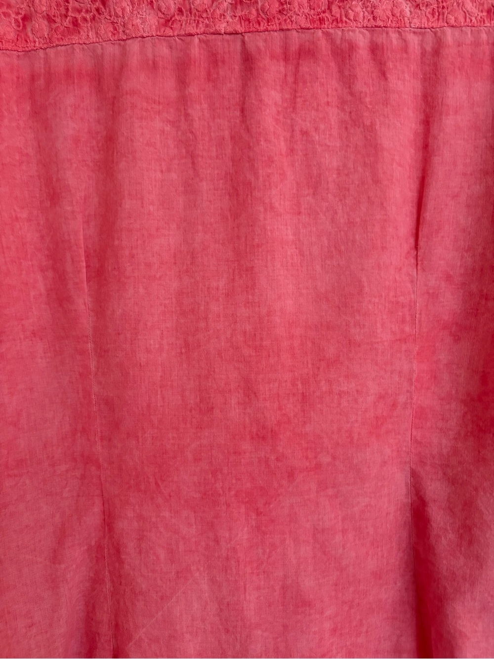 Parsley Sage Cotton Embroidered Tunic Blouse XL Coral Pink Lagenlook Mori Boho - Picture 16 of 16